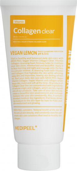 Гель-пенка для умывания с коллагеном и облепихой «Vegan Vitamin Collagen Clear»