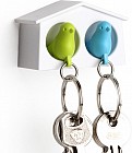 Держатель + брелок для ключей двойной «Mini Sparrow», зеленый/голубой