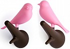 Вешалки настенные «Sparrow» (2 штуки) коричневый/розовый