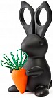 Ножницы + магнит со скрепками «Bunny», черный