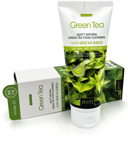 Увлажняющая пенка для умывания с экстрактом зелёного чая «Natural Green Tea Foam Cleansing»