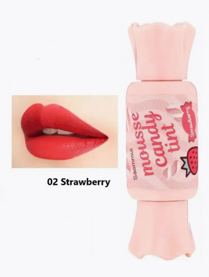 Тинт-мусс для губ «Mousse Candy Tint», тон 02 Strawberry