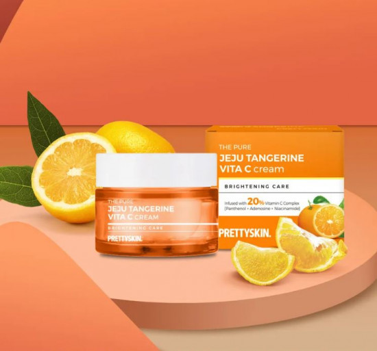 Крем для лица увлажняющий «Pure Jeju Tangerine Vita C»