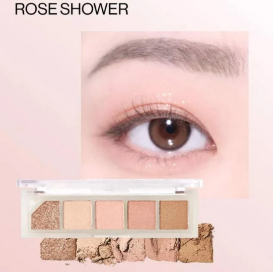 Палетка теней для век «Mood Shower Eye Palette», оттенок № 2 Rose Shower