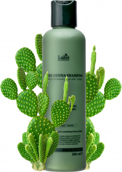 Шампунь для волос с зеленым чаем и хной «Pure Henna Shampoo»