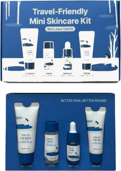 Дорожный набор средств для ухода за кожей лица с березовым соком «Birch Juice Trial Kit»