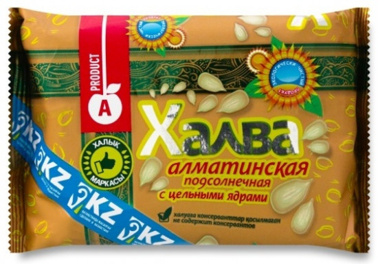 Халва подсолнечная с цельными ядрами «Алматинская»