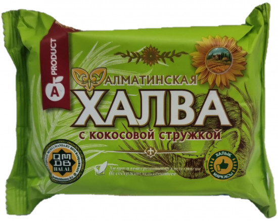 Халва подсолнечная с кокосовой стружкой «Алматинская»