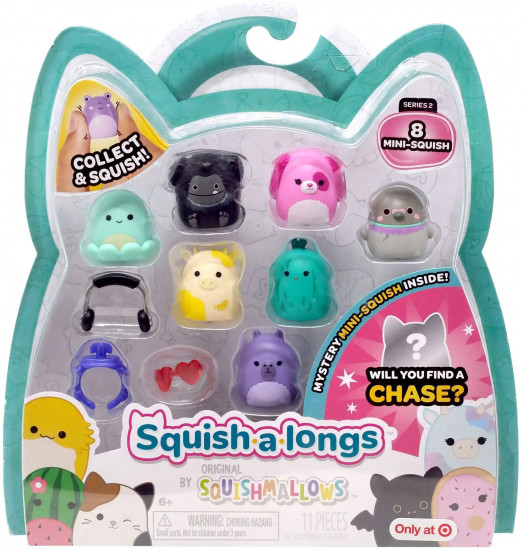 Набор из 8 мини-игрушек с 3 аксессуарами «Squish-A-Longs»