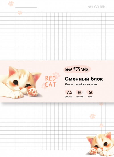 Сменный блок для тетради «Red cat»