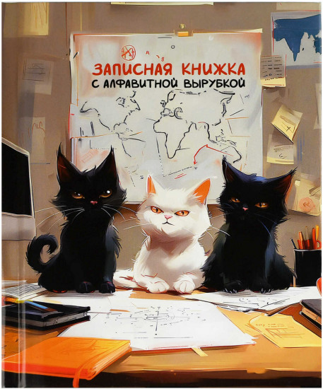 Книжка записная «Коты мира»