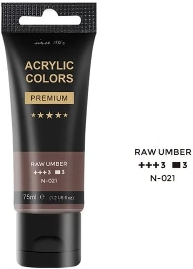 Акриловая краска, цвет 021 Raw umber