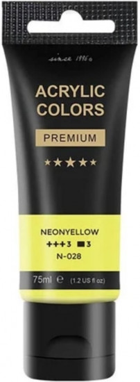 Акриловая краска, цвет 028 Neonyellow