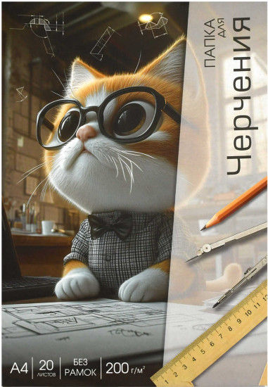 Папка для черчения «Кот инженер»