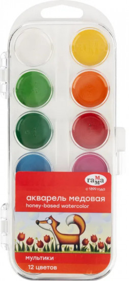 Краски акварельные «Мультики»