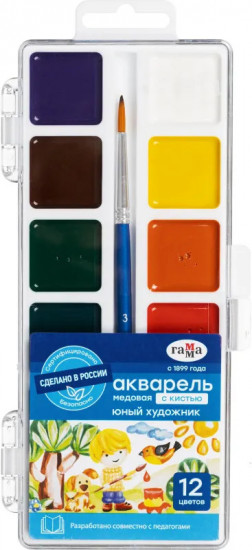 Краски акварельные «Юный художник»