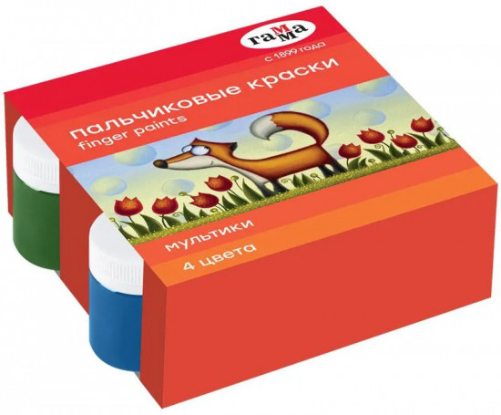 Краски пальчиковые «Мультики»