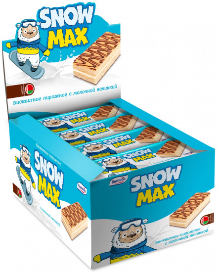Набор бисквитных пирожных с молочной начинкой «Snow Max»