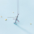 Колье из серебра «Самолетик»