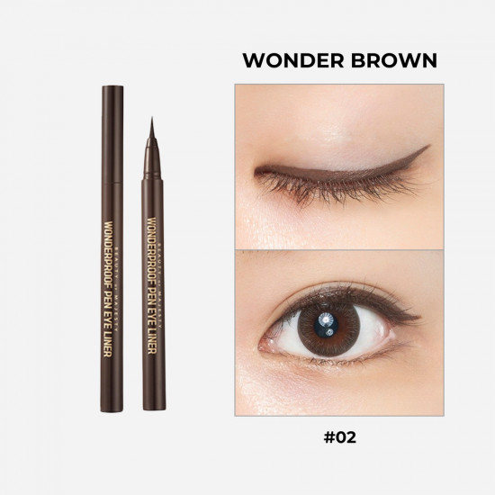 Подводка для глаз «Wonderproof Gel Slim Eyeliner», оттенок 02 Wonder Brown