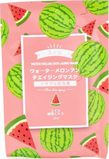 Маска для лица тканевая антивозрастная с экстрактом арбуза «Water melon Anti-aging»