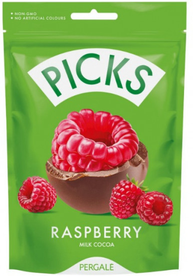 Малина с молочной какао-глазурью «PICKS Raspberry Milk Cocoa»