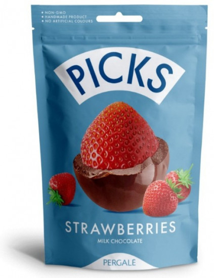 Клубника в молочном шоколаде «PICKS Strawberries Milk Chocolate»