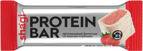 Батончик протеиновый со вкусом клубники «Shagi»