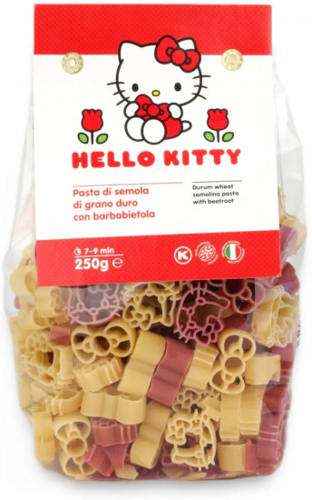 Макароны для детей без яиц со свеклой «Hello Kitty»
