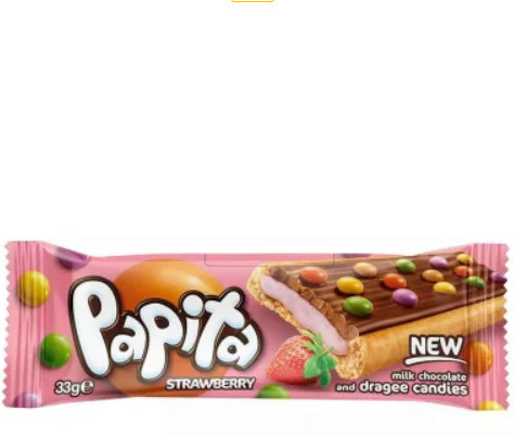 Печенье с клубничной начинкой и драже конфетами «Papita»