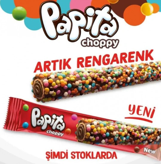 Вафельные трубочки c начинкой из фундука, молочным шоколадом и драже «Papita Choppy»