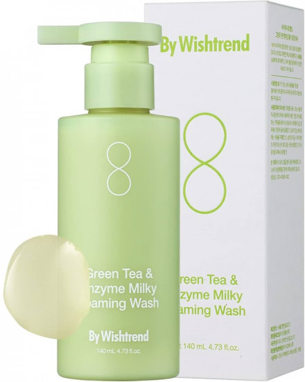 Энзимное средство для умывания с зелёным чаем «Green Tea & Enzyme Milky Foaming Wash»
