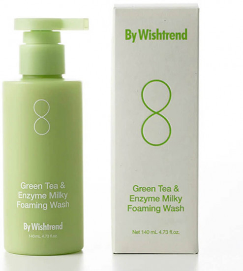 Энзимное средство для умывания с зелёным чаем «Green Tea & Enzyme Milky Foaming Wash»