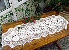 Салфетка кружевная (арт. skt144-18, размер 40x200 см), бежевый