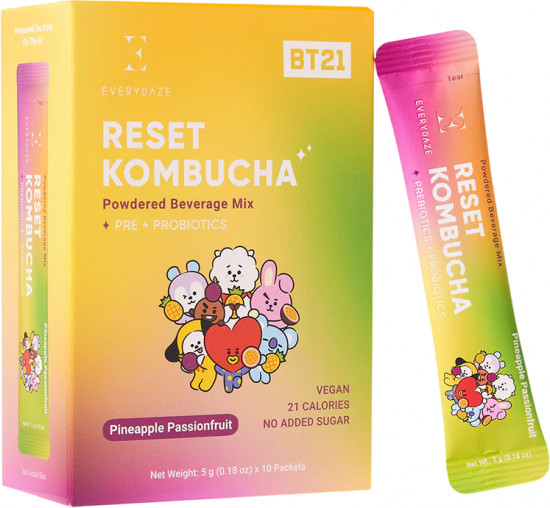 Смесь порошковая для напитков со вкусом ананаса и маракуйи «Reset Kombucha»