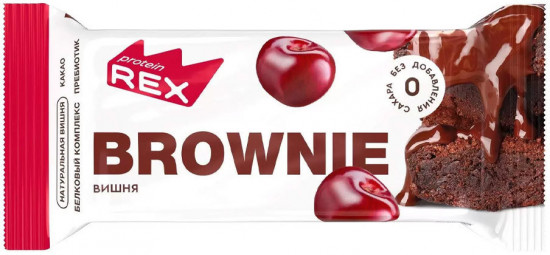 Пирожное протеиновое со вкусом вишни «Brownie»