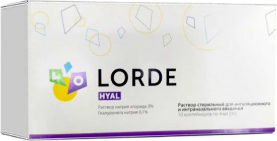 Раствор для ингаляции и интраназального введения 3% «Lorde Hyal»