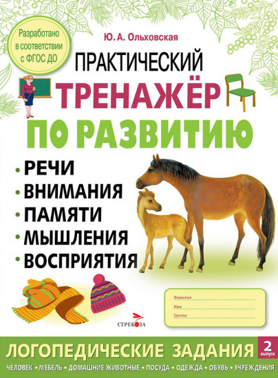 Практический тренажёр по развитию речи, внимания. Выпуск 2. Рабочая тетрадь