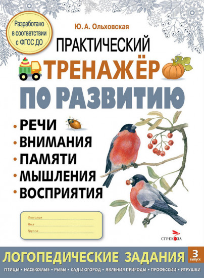 Практический тренажёр по развитию речи, внимания. Выпуск 3. Рабочая тетрадь