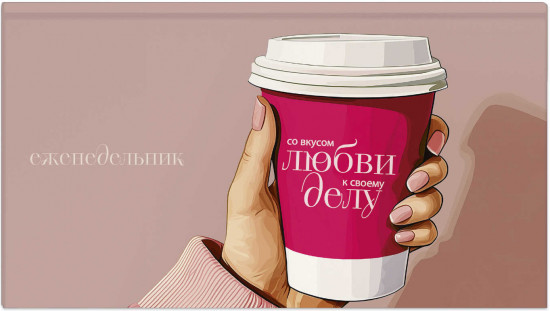 Еженедельник недатированный «Стакан с кофе»