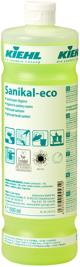 Щелочное средство для ежедневной уборки санитарных помещений «Sanikal-eco»