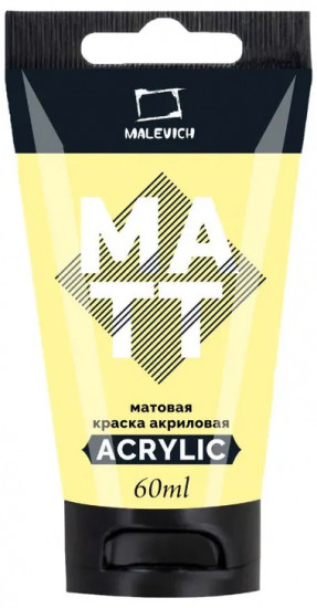 Краска акриловая матовая, пастельный жёлтый
