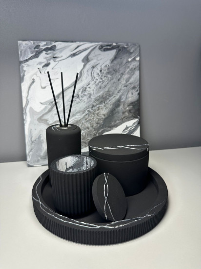 Набор интерьерного декора «Black Marble»