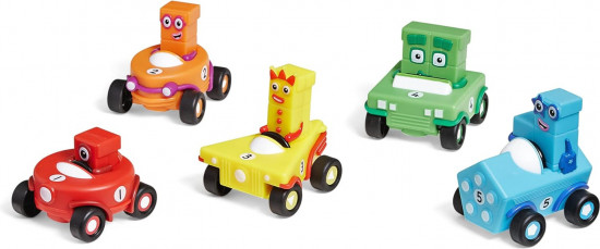 Набор машинок с цифровыми блоками от 1 до 5 «Numberblocks»