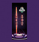 Электрический световой меч джедая с двусторонним лезвием телескопический