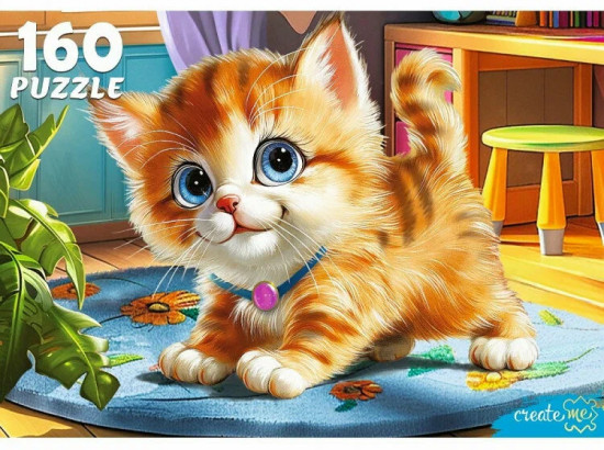 Пазл «Милый рыжий котёнок»