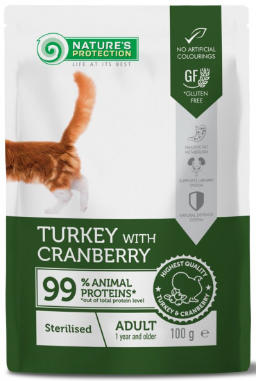 Корм для взрослых стерилизованных кошек с индейкой и клюквой «Sterilised Cats with Turkey and Cranberry»
