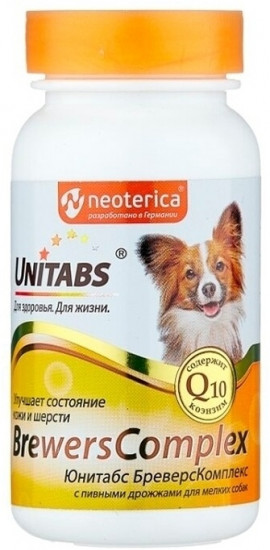 Витамины для мелких собак «Unitabs BreversComplex с Q10»