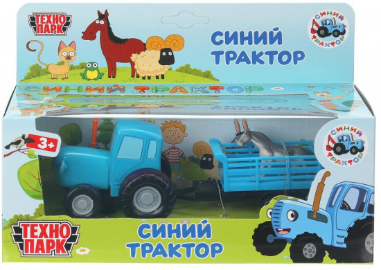 Машина «Синий Трактор с телегой»