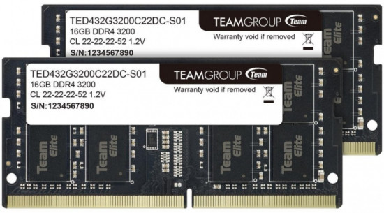 Память оперативная TED432G3200C22DC-S01 